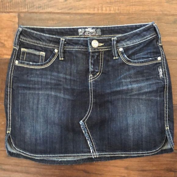 Silver Jeans Janet Denim Mini Skirt Size 27 - Picture 3 of 3